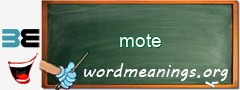 WordMeaning blackboard for mote